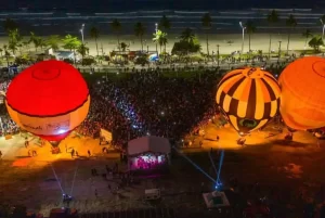 Festival de Balonismo retorna a Guarujá com cores, magia e emoção